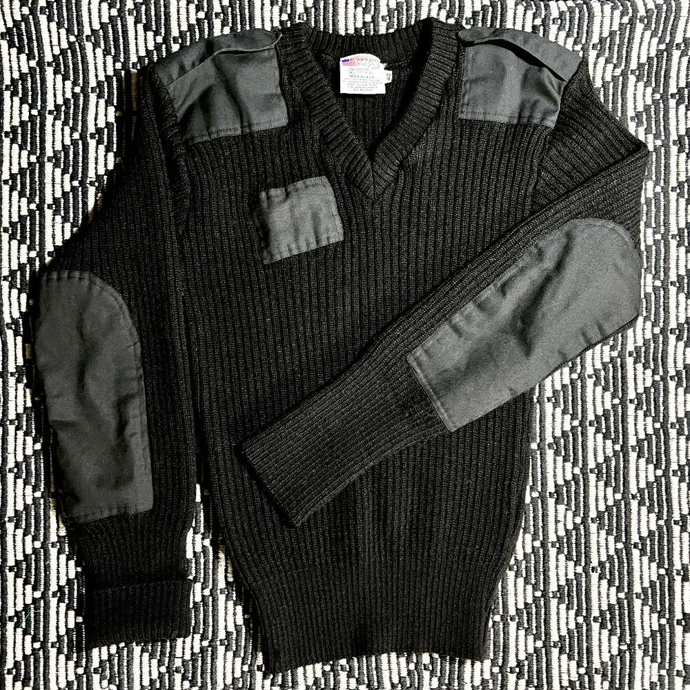 100% wool Military sweater